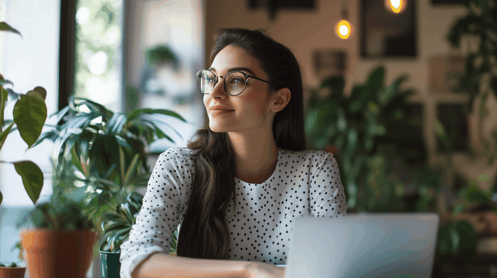 Woman smiling in office